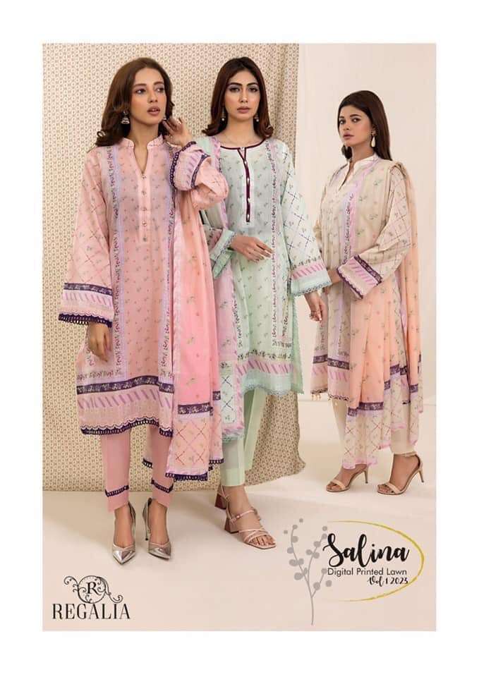 SALINA DIGITAL PRINTED LAWN VOL 1 2023 by REGALIA